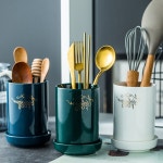 럭셔리 컬러 수저통 물빠짐 인테리어 북유럽 수저함 : 유지상회