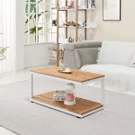 멀바우 참죽 원목 모던 인테리어 탁자 수납 노트북 다리 좌탁 사무실 데스크 낮은 쇼파 좌식 선반 스틸 철제 프레임 화이트 골드 블랙 거실 2단... 