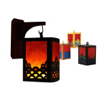 민화샵 종이 전통 청사초롱 등불 색칠 만들기 세트 (티라이트 포함) : 영운몰