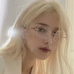 네모안경 도수없는안경 사각 무테 잠자리 안경 : 소나기상점