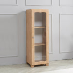 딘플 북유럽스타일 틈새 3단 유리 장식장 400 : 후니브로