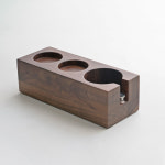 칼딘 커피 탬핑 홀더 포터필터 거치대 월넛 스탠드 직사각형 : 칼딘