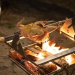 캠핑 바베큐 꼬치 스텐레스 원목 통닭 꼬지 BBQ 양꼬치 꼬챙이 통구이 : 엠에이치케이몰