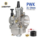 ZSDTRP 2T 4T 범용 Keihin Koso Oko 바이크 바이크 바이크 오토바이 PWK 기화기, 21 24 26 28 30 32 34mm, 레이싱 모터 용 파워 제트 포함... 