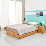 고급 4종 원목 멀바우 엘다 편백 참죽 노헤드 퀸 사이즈 저상형 1인용 낮은 평상형 나무 우드 목재 헤드리스 무헤드 프레임 침대 프레임 Q : 위드... 