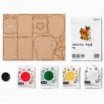 민화샵 크리스마스 양말 저금통 만들기 클레이포함 폼클레이세트 저금통꾸미기 DIY 크리스마스소품 재료 장식 용품 : 꼼지락만들기