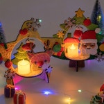 민화샵 크리스마스장식 클레이입체트리무드등 미니트리 DIY키트 크리스마스장식 초등미술 꾸미기 : 꼼지락만들기