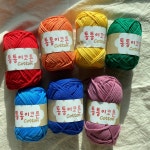 통통이코튼 부드러운 순면실 아기소품 블랭킷 미니백 달팽이끈 뜨개실 : 달팽이가게