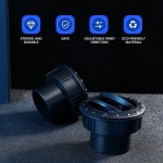 Garneck 2Pcs 60mm 대시 보드 에어 벤트 아울렛 에어 컨디셔닝 디플렉터 사이드 루프 RV ATV A1176 블랙 유니버설 아울렛... 