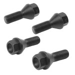 BMW E30 E36 E46 E60 E90 36136781150 용 블랙 휠 볼트 매트 카펫 매트 카펫 매트 카펫 러그 너트, 4 개 : 디에스트레이딩121