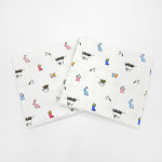 [꾸미지오] 국내생산 대폭 순면 바이오워싱 원단 이불 커튼 의류 홈패션 가든파티 블루 : 꾸미지오몰