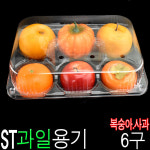 오렌지 망고 아보카도 한라봉 복숭아 사과포장용기 과일용기 ST064 일체형 6구 100개 : 우리팩몰