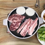 삼겹살 솥뚜껑 구이판 가정용 불판 업소용 고기 무쇠 30cm : 살림준비
