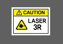 CAUTION LASER 3R 가로 산업스티커 20x27cm : 베사메무쵸