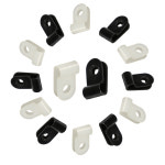 카이스 백색 PVC새들 5N 케이블클램프 크램프 전선고정 전선정리 : 와우전기