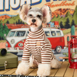 줄무늬와플 폴라티 목폴라 소형견 중형견 프렌치불독 슈나우저 푸들 착용가능 겨울 옷 : 골든독