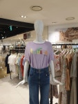 [DEWL] 레터링 포인트 롤업 린넨 티셔츠 D212MSM059 : 뉴코아 강남점 듀엘