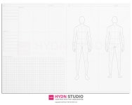 패션 디자인을 위한 디자인노트 + 남자 바디 일러스트 템플릿 (2style) / PDF & 고화질 이미지 : 헤이든스튜디오