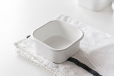 법랑 사각 저장용기 400ml : 오이시이키친