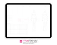 패션 디자인을 위한 디자인노트 + 여자 바디 일러스트 템플릿 (2style) / PDF & 고화질 이미지 : 헤이든스튜디오