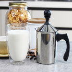 시타 수동 우유거품기 스텐 이중망 400ml 600ml : 커피올데이