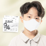 바이케어플러스 4중 KF94 2D프리미엄 에어핏 소형 아동 어린이 화이트 50+50매 : 하이드로마스크