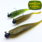 AMZ 미드스트롤러 배스웜 3인치20개입 MS3-펌프킨 소프트베이트 : 아마존피싱