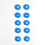 연산기호 자석홀더 10p세트(블루) 냉장고 보드판 자석 : GS도매