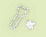 (롱)강아지 얼굴 빼빼로 쿠키커터 / 막대과자 쿠키틀 / 빼빼로데이 선물 / 홈베이킹 : 치치공작소