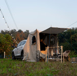 다잡 텐트형 차박텐트 도킹 차량용 꼬리 텐트 크림베이지 기본형 우레탄창 X : 주식회사 다잡