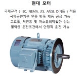 현대 모터 1마력  삼상 0.75kw   220/380V  60hz ,  B3 ( 호리젠탈 ) , B5 ( 버티컬 ) : 우주테크