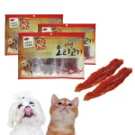 강아지육포 껌간식 펫더맨 리얼오리고기 쫀득쫀득 오리져키 300g : 와일리캣