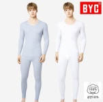 BYC 히트 텍 기모 발열내의 상의 하의 타이즈 남성여성 순면 내복 세트 히트택 : 편한속옷