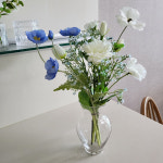 라인 투명 유리 화병 - 고급스러운 꽃병 화병 : 피오리레 플라워