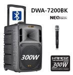 네오비젼 DWA-7200BK(300W)버스킹 스피커 앰프 무선마이크1개 포함 노래방 섹소폰 동호회 야외행사 : 네오버스킹
