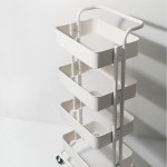 철제 트롤리 펜트리 진열대 미용실 이동식 4단 선반대 : 해드리