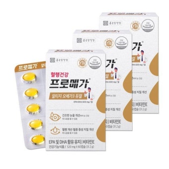 종근당건강 프로메가 알티지오메가3 듀얼 520mg x 60캡슐 3박스 : 더 리얼샵