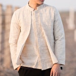 봄 가을 오리엔탈 퓨전 차이나카라 자카드 린넨 자켓 : 시즌팩토리