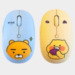 카카오프렌즈 블루투스 무선 겸용 마우스 저소음 멀티페어링 노트북 스마트폰 노트북 태블릿 패드 맥북연결 : 라일레