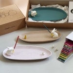 토끼인센스홀더나이테무광 (인센스스틱120개+콘10개구성) + 스틱10개추가증정! : 윤니도예공방