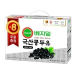 베지밀 국산콩 검은콩 고칼슘 두유 190ml 168 (24팩) : 데코리오