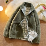 폴라폴리스 겨울 양털 솜털 재킷 따뜻한 퍼지 지퍼 코트 남방 : 퀸직구