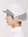 [까운나라] C-292 검정 체크챙 반망사 위생모자, 식품 회사 공장 제조 단체 위생모자 : 까운나라