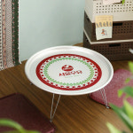 양은밥상 레트로 접이식 가벼운 교자상 좌식상 집들이 옛날 시골 밥상 미니 1인 양은상 : 얭느홈