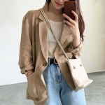 여자 직장인 코디 여리 한핏 자켓 외출 패션 아우터 2zi 대학생 여성 셔츠형 가을 : 쇼핑 is back