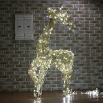 LED 럭셔리 크리스마스 사슴 장식(골드) (140cm) : 신세계라이브쇼핑