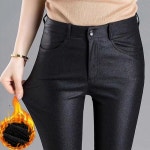 애니율 여성 가을 겨울 슬림핏 가죽 바지 G1805 : 애니율