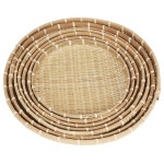 싸리채반 채소 원형 대나무 건조 생선 전 소쿠리 : 도시장마당