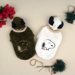 패리스독 스누피후리스자켓세트 화이트3XL 뽀송 따뜻 강아지겨울옷 : 도그러브