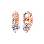 14K 18K 글리터체인 원터치 링 귀걸이 : 준주얼리